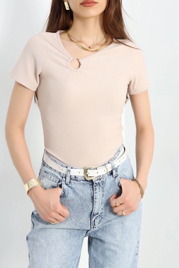 Halka Detaylı Bluz Taş - 70614.1019.