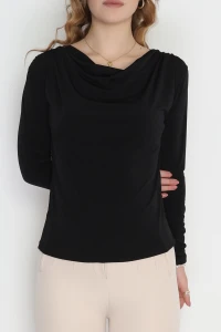 Degaje Yaka Sandy Bluz Siyah - 70688.1949.