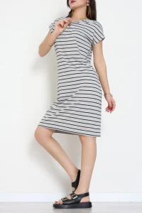 Fermuarlı Süprem Penye Elbise Grisiyah - 70825.1567.