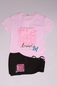 8-12 Yaş Çocuk Şortlu Takım Lila - 723257.1576.