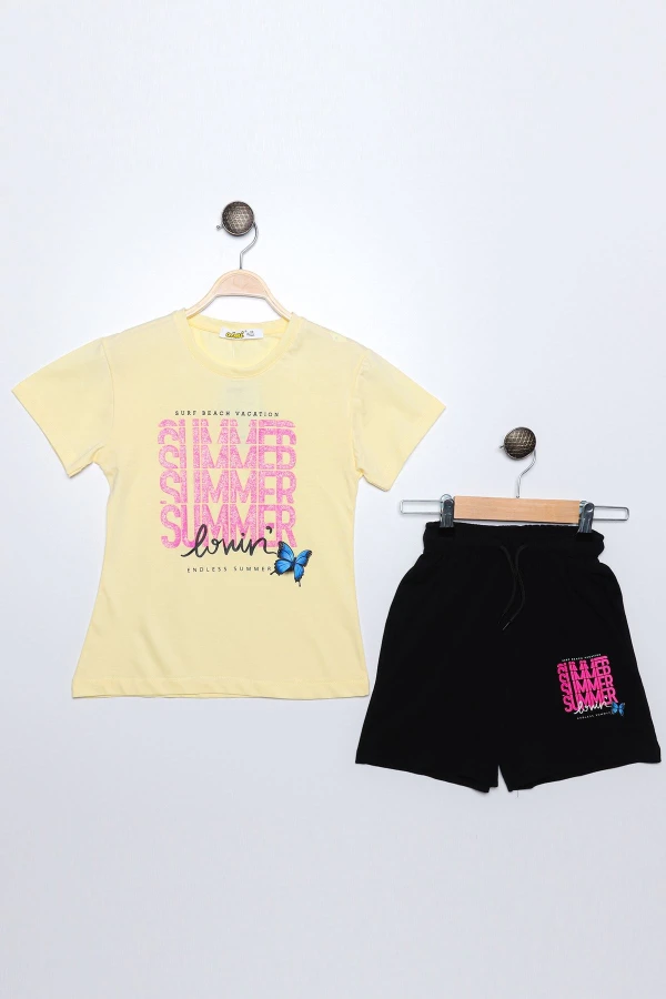 8-12 Yaş Çocuk Şortlu Takım Sarı - 723257.1576.