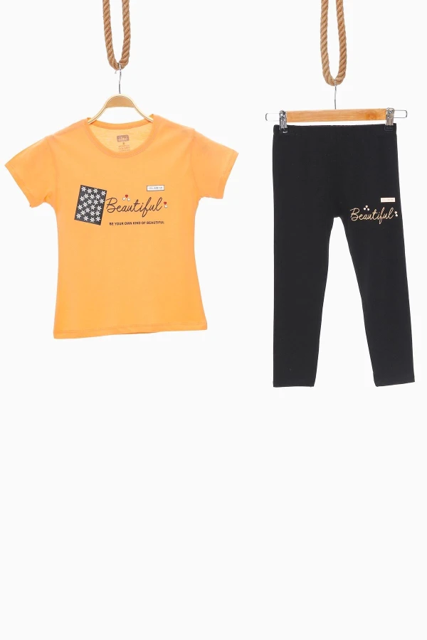 8-12 Yaş Çocuk Taytlı Takım Somon - 724159.1576.