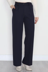 Tek Düğme Palazzo Pantolon Lacivert - 90022.1397.