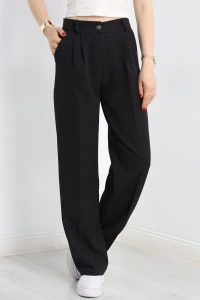 Tek Düğme Palazzo Pantolon Siyah - 90022.1397.