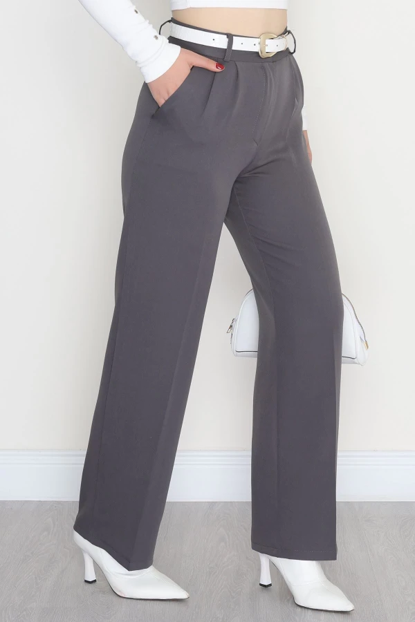 Tek Düğme Palazzo Pantolon Dumangri - 90022.1397.