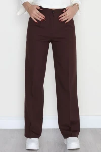 Tek Düğme Palazzo Pantolon Kahve1 - 90022.1397.