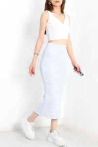 Çizgili Kaşkorse Etek Bebemavi - 90330.1567.