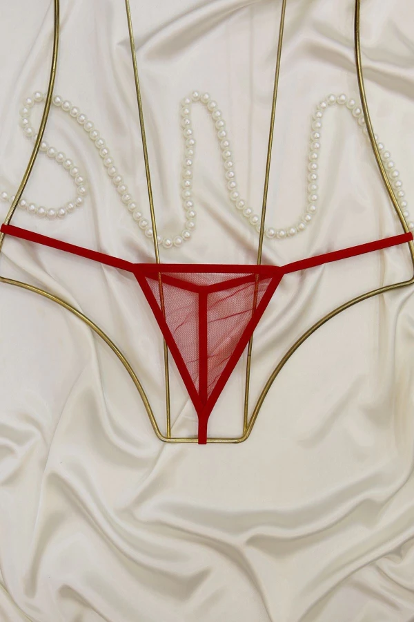 Tül Tanga Külot Kırmızı - 1161.1364.