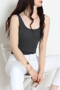 Kalın Askılı Atlet Füme - 19057.200.