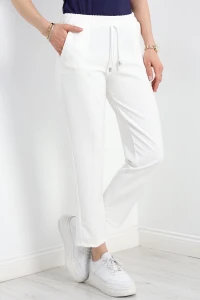 Dabıl Bağcıklı Pantolon Beyaz - 20138.1884.