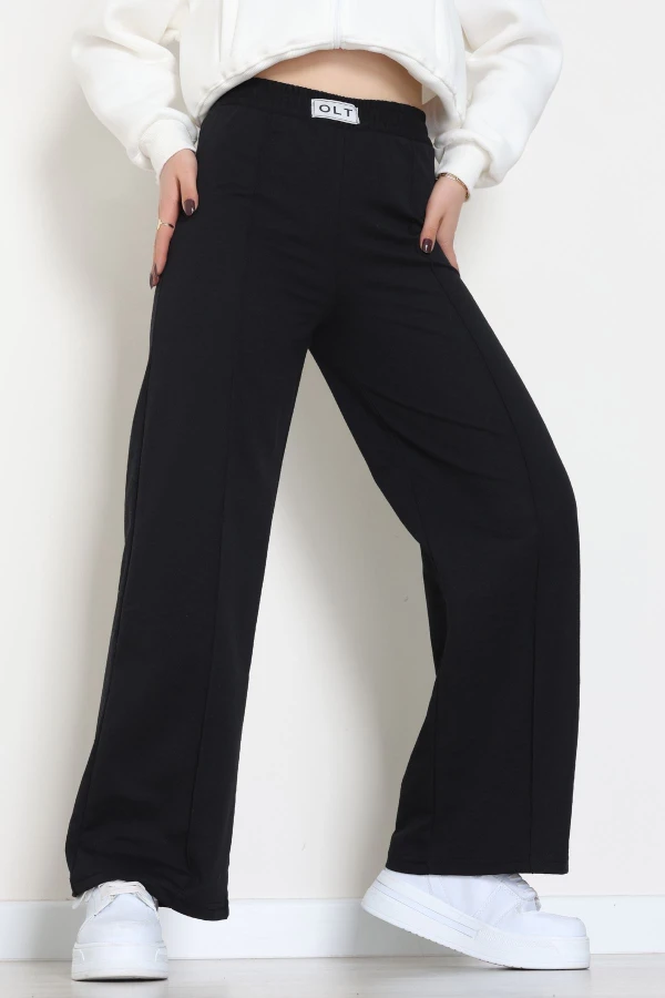 Çımalı Armalı Eşofman Altı Siyah - 20230.1005.