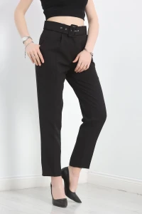 Kemerli Kumaş Pantolon Siyah - 20369.1397.