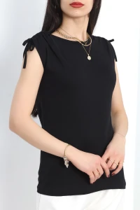 Bağcık Detaylı Bluz Siyah - 20921.599.