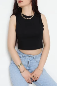 Kolsuz Crop Geniş Atlet Siyah - 21755.200.