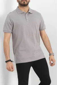 Gömlek Yaka Erkek Tişört Gri - 21844.200.