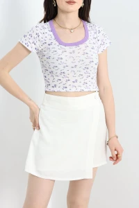 Desenli Body Mor - 22557.1723.