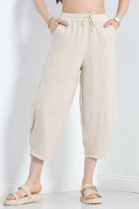Çımalı Şalvar Pantolon Taş - 320.1247.