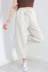 Çımalı Şalvar Pantolon Krem - 320.1247.