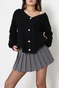 Balon Kol Hırka Siyah - 340.1577.