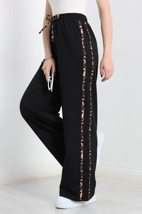 2 İplik Şeritli Eşofman Altı Siyah - 40021.1857.