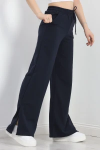 Yırtmaçlı 2 İplik Eşofman Altı Lacivert - 40025.1857.