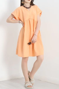 Poplin Kumaş Elbise Açıkturuncu - 40978.701.