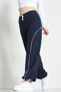 Paça Stoperli 2 İplik Eşofman Altı Lacivert - 50058.1857.