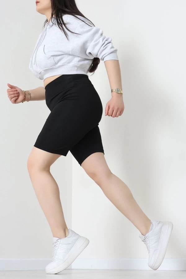 Büyük Beden Dalgıç Biker Tayt Siyah - 50352.1098.