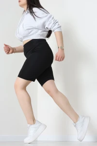 Büyük Beden Dalgıç Biker Tayt Siyah - 50352.1098.