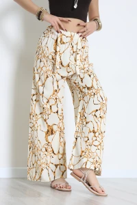 Desenli Dokuma Pantolon Beyazgold - 12333.1095.