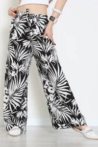 Desenli Dokuma Pantolon Beyazsiyah - 12333.1095.