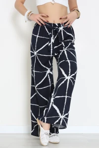 Desenli Dokuma Pantolon Lacivertbeyaz - 12333.1095.