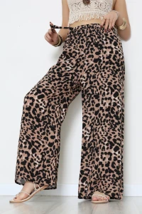 Desenli Dokuma Pantolon Kahveleopar - 12333.1095.
