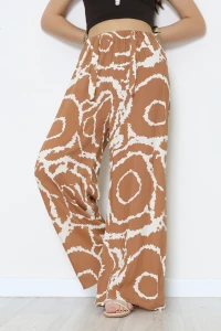 Desenli Dokuma Pantolon Lattebeyaz - 12333.1095.