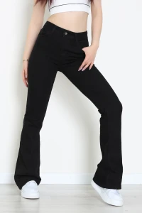 İspanyol Paça Kot Pantolon Siyah - 31649.1184.