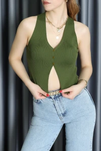 Crop Yelek Haki - 10023.251.