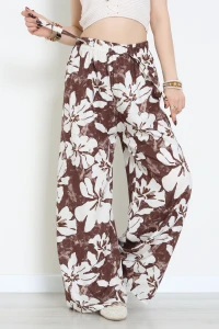 Desenli Dokuma Pantolon Kahvebeyaz - 12333.1095.