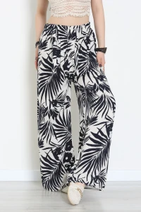 Desenli Dokuma Pantolon Ekrulacivert - 12333.1095.