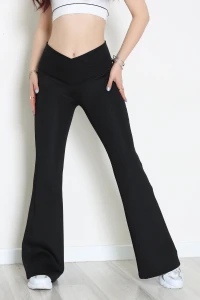 Scuba Çapraz Kemer İspanyol Tayt Siyah - 31869.053.