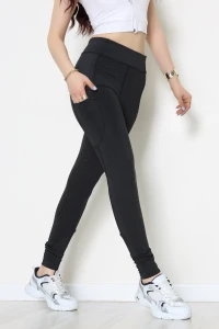 Kadın Dalgıç Kumaş Tayt Siyah - 31949.1919.