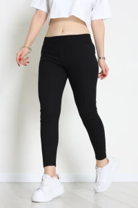 Yıkamalı Kaşkorse Tayt Siyah - 42905.1748.