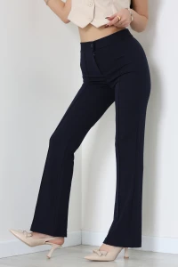 Zra Krep Çımalı Pantolon Lacivert - 51266.1920.