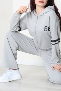 3 İplik Şardonsuz Şeritli Takım Dumangri - 52098.1878.