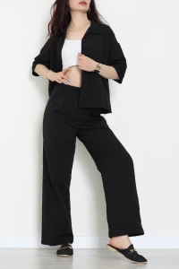 Gömlekli Keten İkili Takım Siyah - 70958.701.