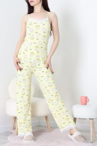 Baskılı İp Askılı Milan Pijama Takımı Sarıtavşan - 320.1287.