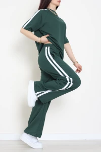 2 İplik Şeritli Eşofman Takımı Zümrüt - 32262.1567.