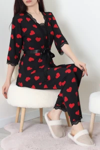 3 Lü Set Pijama Takımı Siyahkalp - 623.1287.