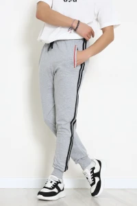 2 İplik Şeritli  Erkek Alt Gri - 70973.2066.