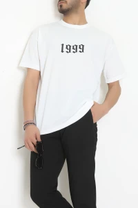 Wortex Oversize Erkek Tişört Beyaz - 31700.1878.