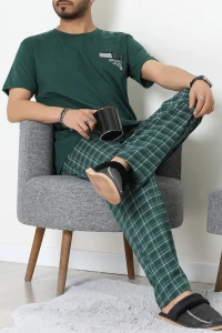 Kısa Kollu Erkek Pijama Takımı Zümrüt - 41985.1048.